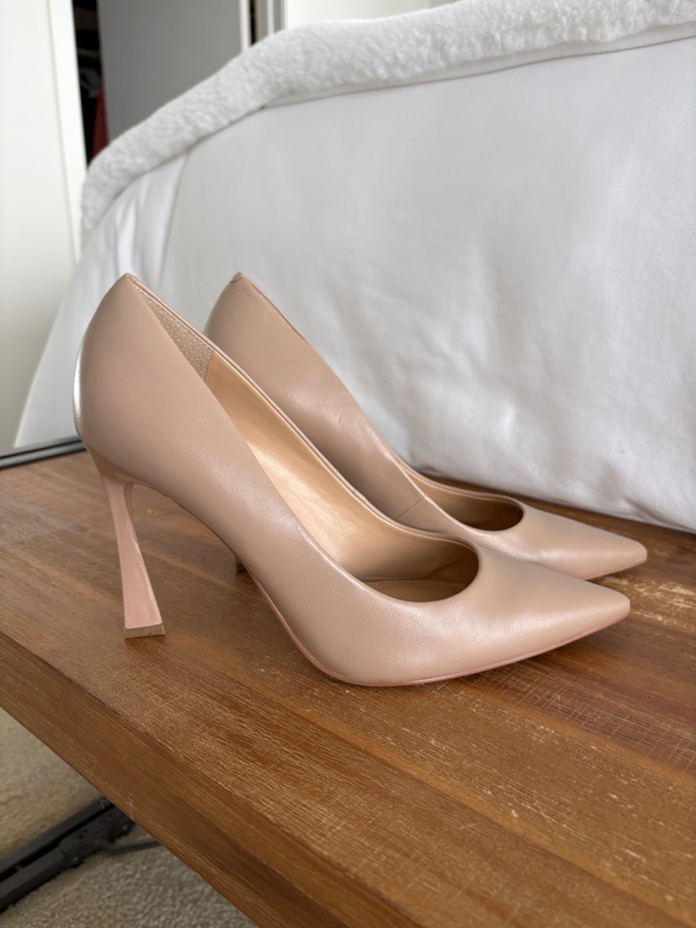 Marc Fisher Sassie Heel in Light Natural
